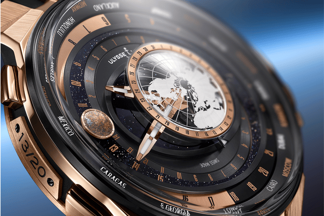 Detail der Ulysse nardin BLAST MOONSTRUCK in Rose Gold, Zifferblatt