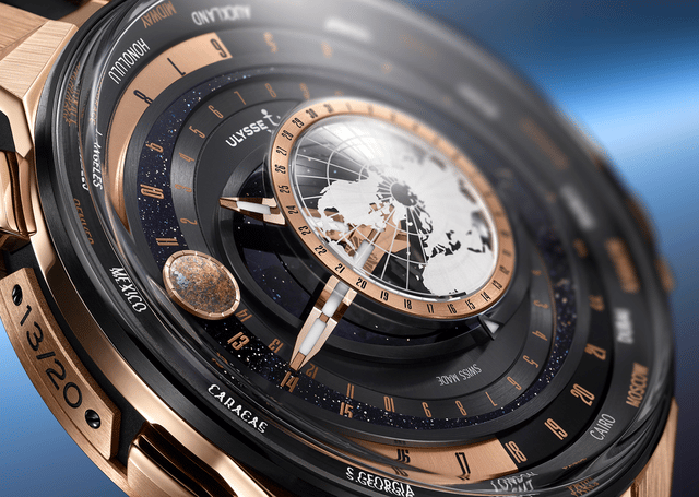 Detail der Ulysse nardin BLAST MOONSTRUCK in Rose Gold, Zifferblatt