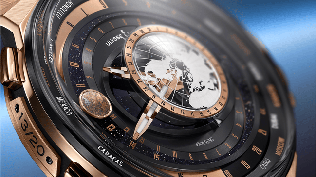 Detail der Ulysse nardin BLAST MOONSTRUCK in Rose Gold, Zifferblatt