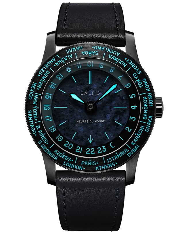 Baltic – Heures du Monde Worldtimer, Weltzeituhr aus Edelstahl mit Automatikkaliber