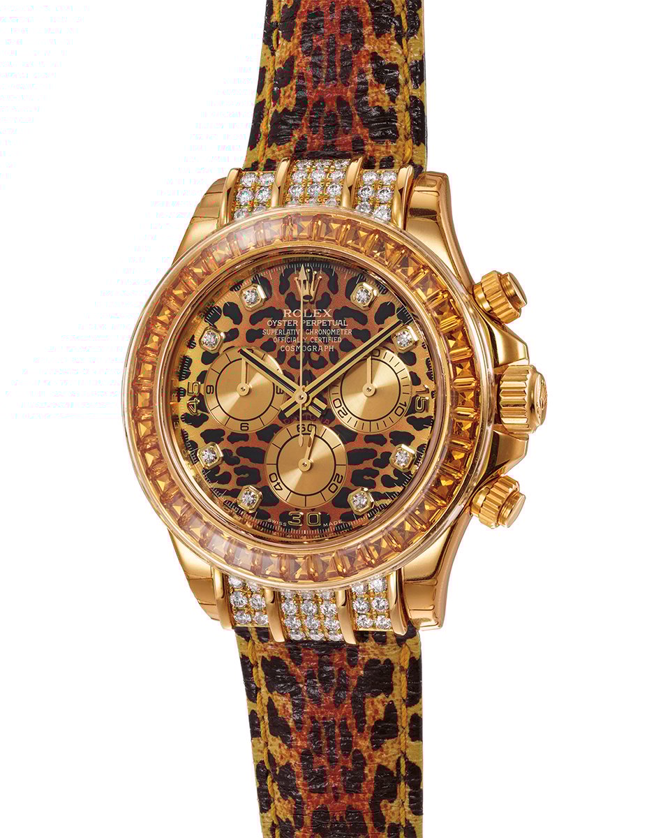 Rolex Cosmograph Daytona Ref. 116598SACO, Chronograph aus Gold mit Diamantbesatz von Rolex
