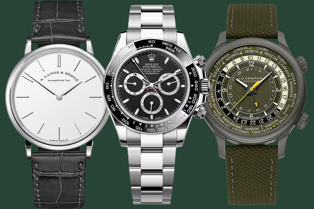 A. Lange & Söhne, Rolex, Chopard, Dresswatch, Chronograph und Reiseuhr