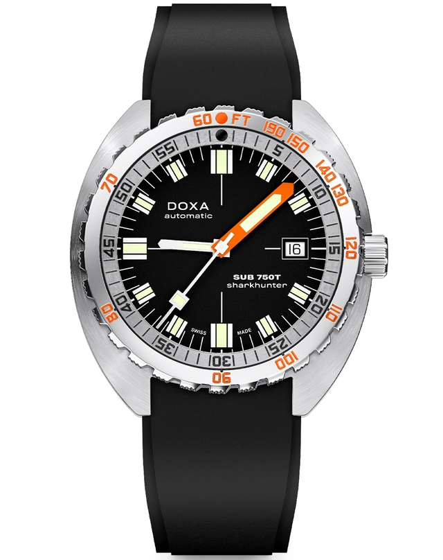 Doxa – SUB 750T, Taucheruhr aus Edelstahl mit schwarzem Zifferblatt