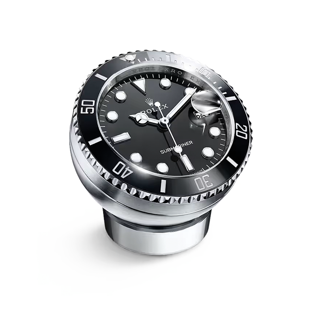 Rolex Submariner Date Tischuhr 80 mm, Edelstahl, Referenz 909010LN