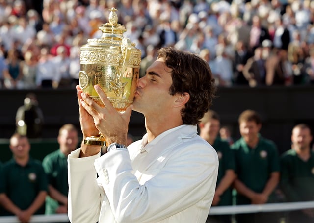 Roger Federer Wimbledon Finale 2007 mit Rolex