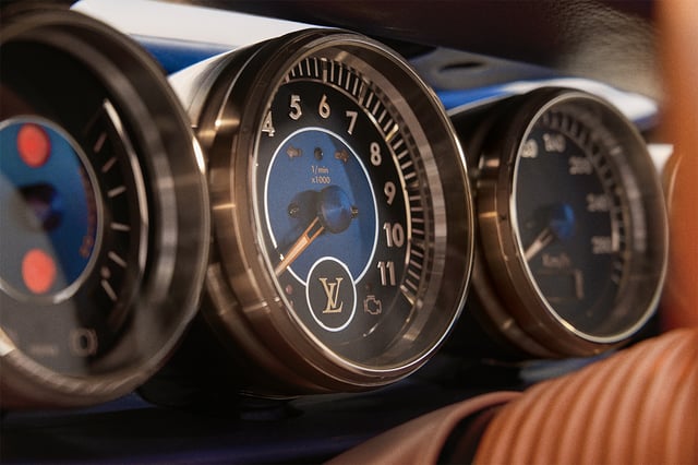 Louis Vuitton Tambour Dashboard Clock, Porsche 911 Reimagined by Singer