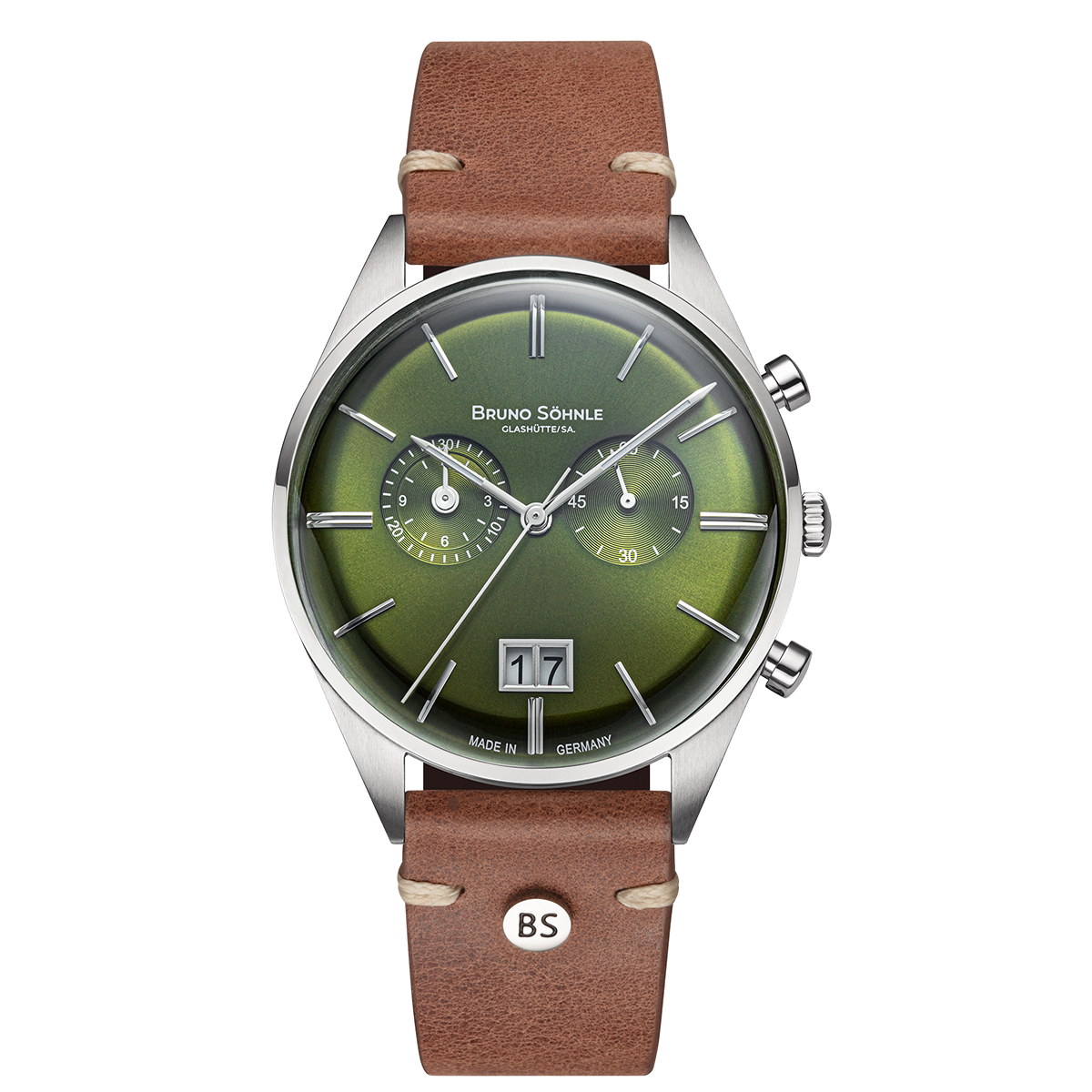 Bruno Söhnle Merano Chronograph mit grünem Zifferblatt, Referenz 17-13233-441