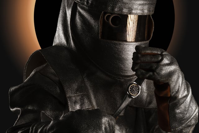  ID Genève – Circular S „Eclipse“, Automatik-Edelstahluhr mit schwarzem Zifferblatt