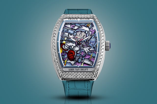 Franck Muller Vanguard Loes Van Delft Diamonds Blue, Ref. V32 QZ D 1R LVD LTD (MR)