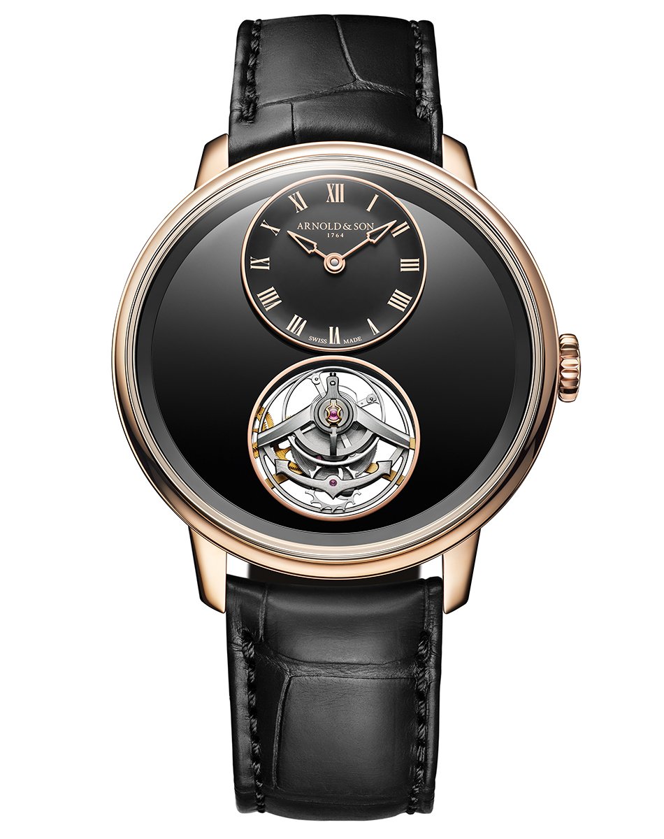 Arnold & Son – Ultrathin Tourbillon Onyx, elegante Dresswatch mit Tourbillon und Onyx-Zifferblatt