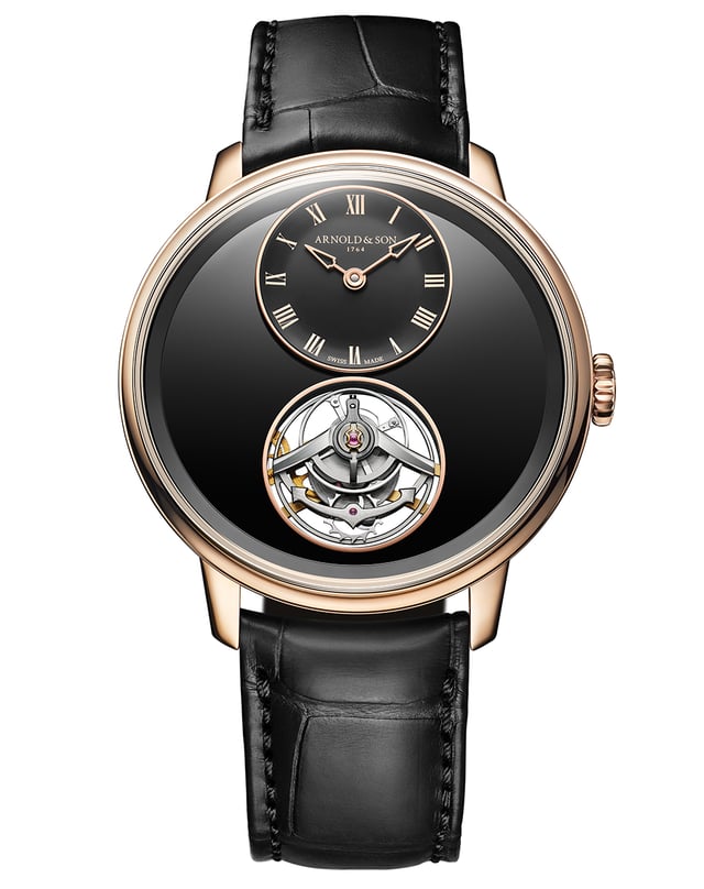 Arnold & Son – Ultrathin Tourbillon Onyx, elegante Dresswatch mit Tourbillon und Onyx-Zifferblatt