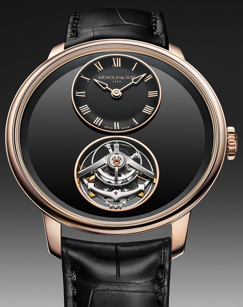 Arnold & Son – Ultrathin Tourbillon Onyx, elegante Dresswatch mit Tourbillon und Onyx-Zifferblatt