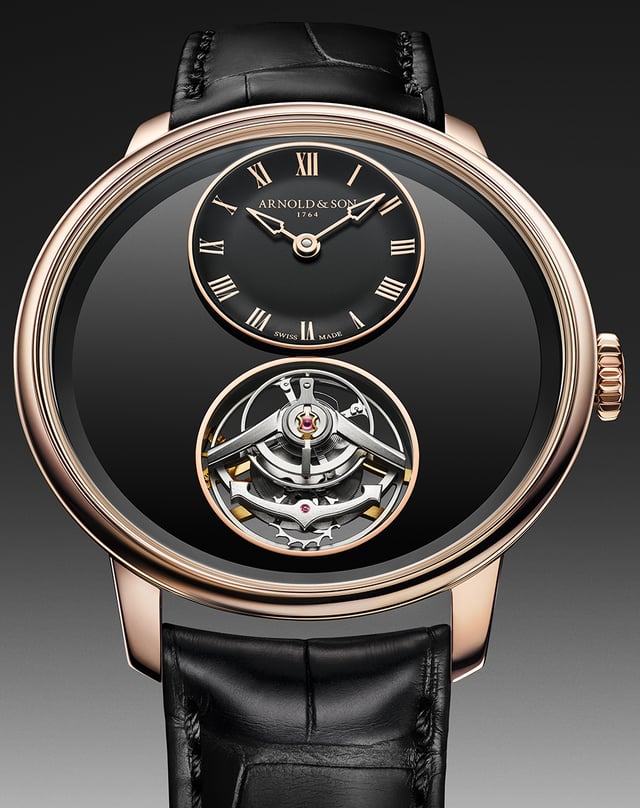 Arnold & Son – Ultrathin Tourbillon Onyx, elegante Dresswatch mit Tourbillon und Onyx-Zifferblatt