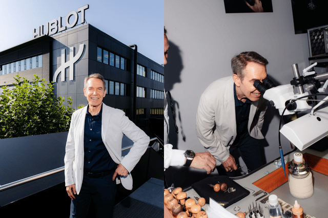 Jeff Koons besucht die Hublot-Manufactur