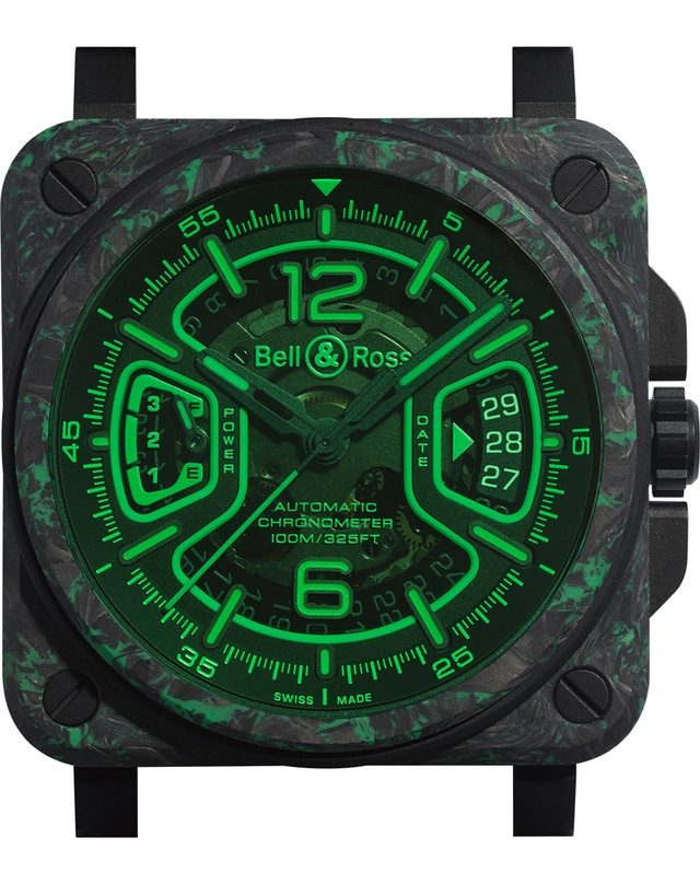 Bell & Ross – BR-X3 Night Vision, quadratische Automatikuhr mit Leuchtmasse 