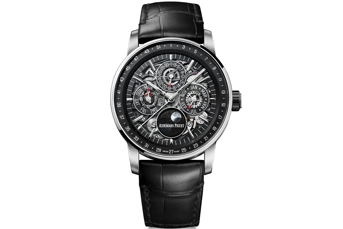 Audemars Piguet – Code 11.59 Ewiger Kalender Automatik Squelette, Komplikationsuhr mit skelettiertem Zifferblatt