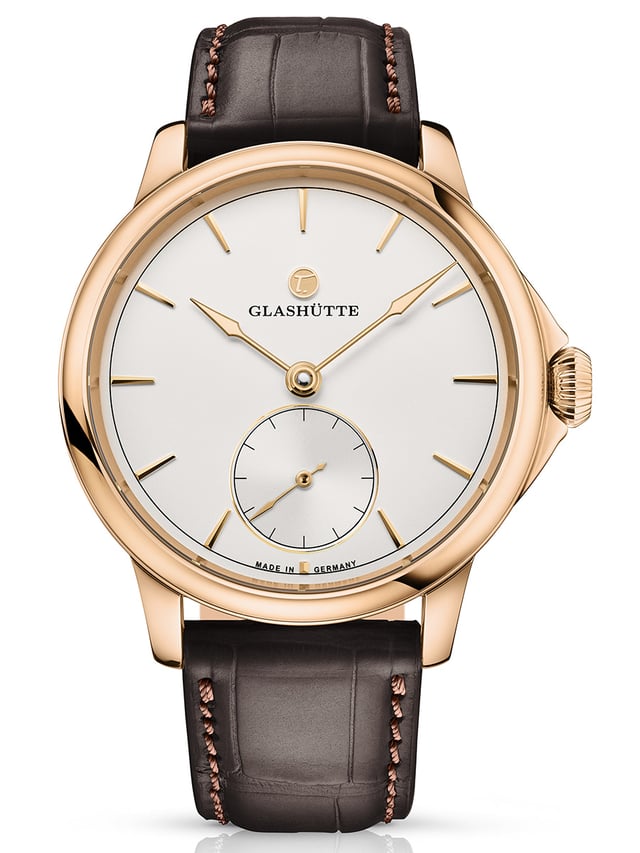 Tutima Glashuette Patria, Ref. 6600-21, weißes Zifferblatt