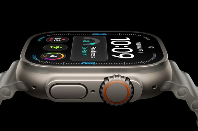 Seitenansicht der Apple Watch Ultra 4