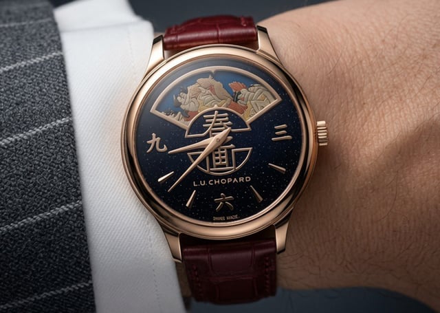 Chopard L.U.C Essence of Shunga: Wristshot, Uhr am Handgelenk