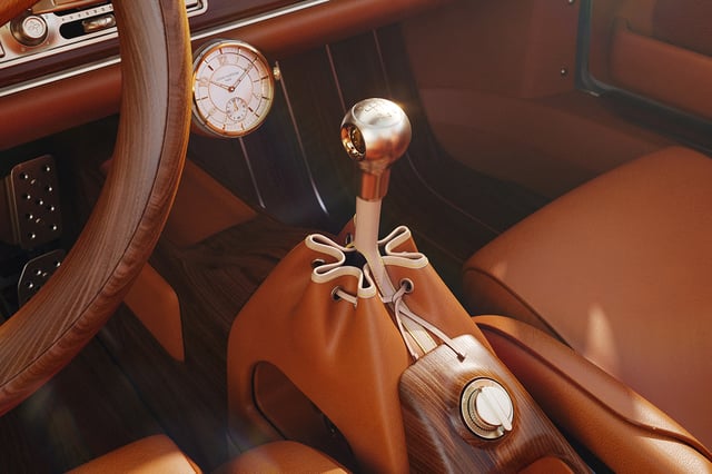 Porsche 911 Classic Turbo Reimagined by Singer x Louis Vuitton Console Clock 