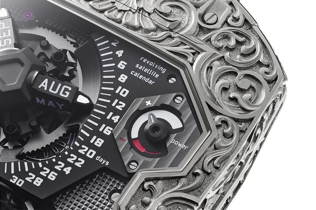 Urwerk UR-1001 Amadeus, Detail einer Uhr