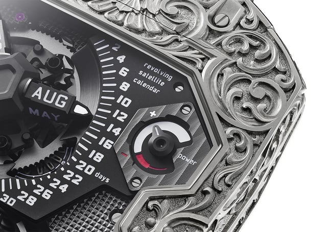Urwerk UR-1001 Amadeus, Detail einer Uhr