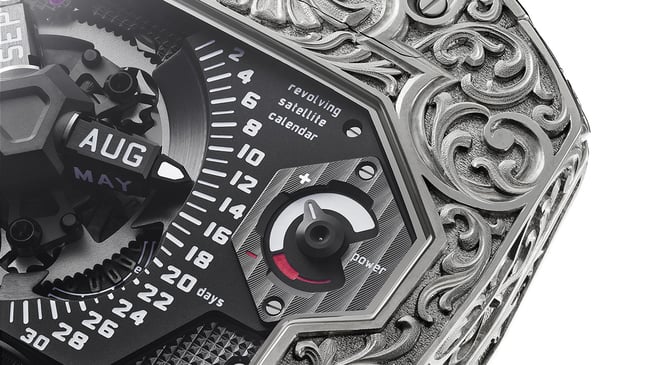Urwerk UR-1001 Amadeus, Detail einer Uhr