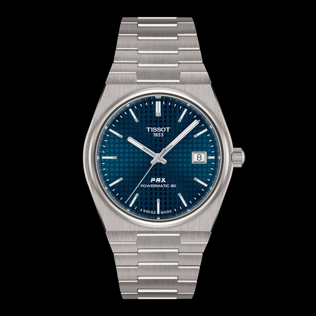 Tissot: PRX Powermatic 80 Titanium blau