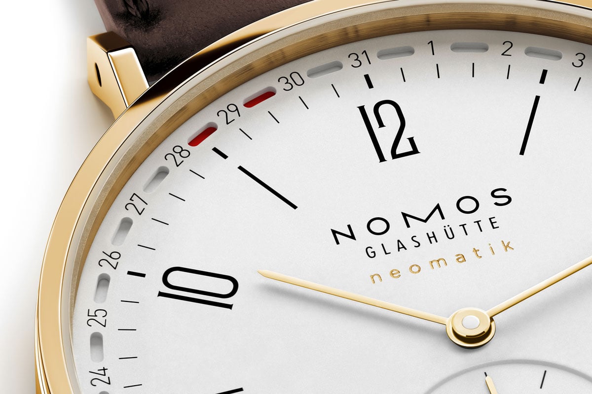 Nomos Glashütte: Tangente Gold Neomatik 38 Update Doré