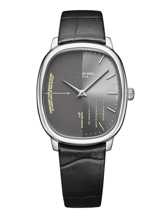 Raymond Weil Toccata Heritage x seconde/seconde/, Uhr vor weissem Hintergrund
