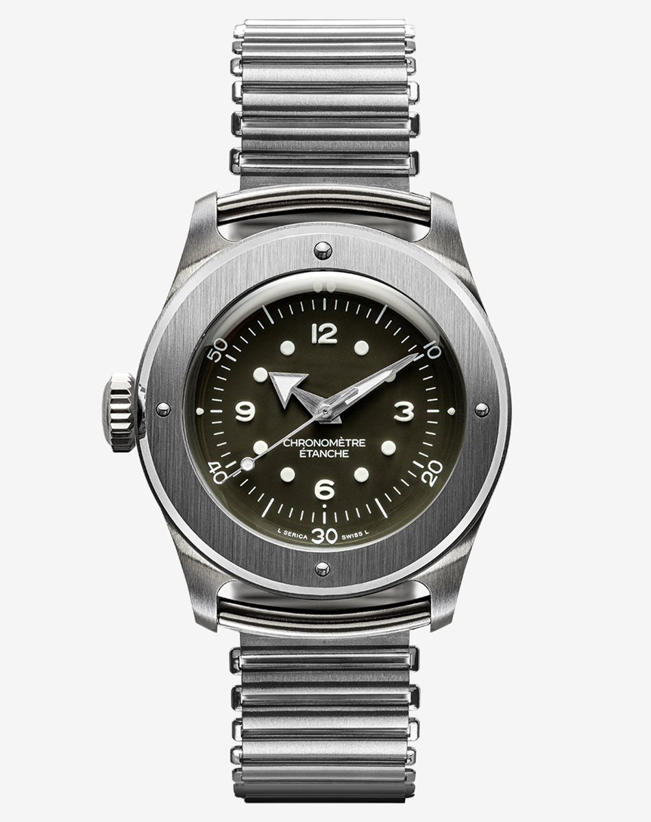 Serica – Ref. 7505, Fieldwatch aus Edelstahl mit Automatikwerk