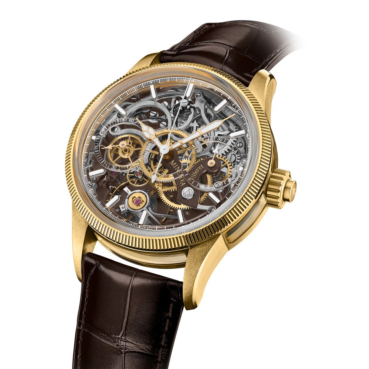 Umgedrehtes Werk: Minerva The Unveiled Chronograph LE30 