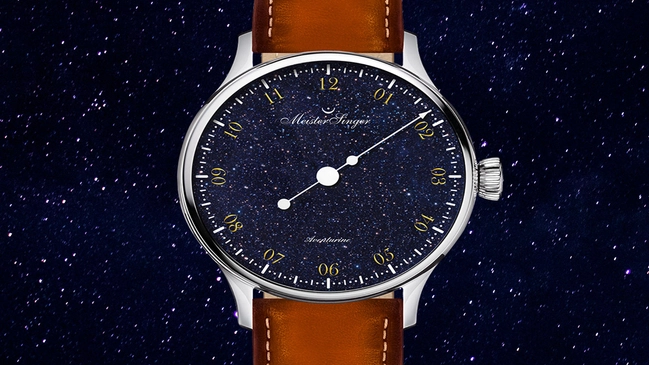 Meistersinger Pangaea Aventurin, Uhr vor Sternenhimmel