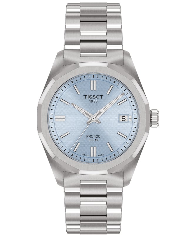 Tissot – PRC 100 Solar 34 mm, Edelstahluhr mit Solarkaliber