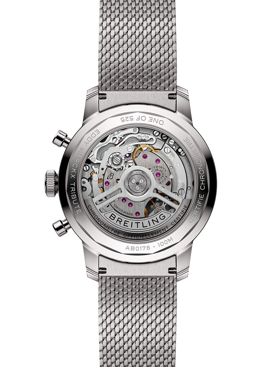 Breitling Top Time B01 Eddy Merckx, ref. AB01762C1I1A1: Gehäuseboden mit Werk