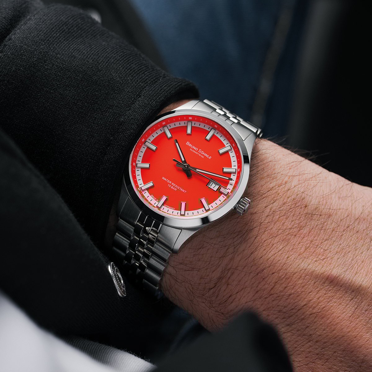 Bruno Söhnle Turin Automatik „Bright Red" am Handgelenk