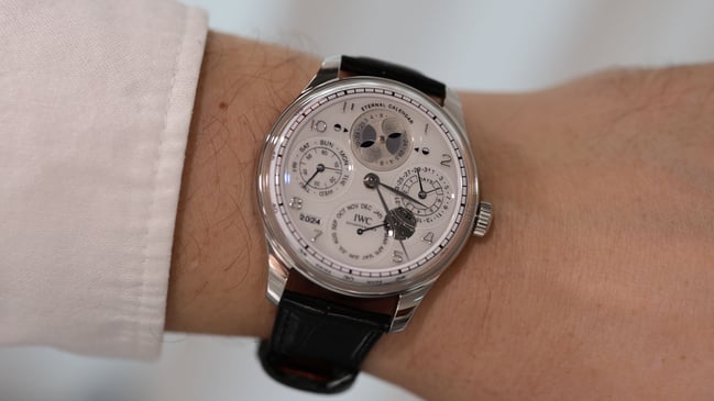 IWC Portugieser Eternal Calendar Wristshot Roger