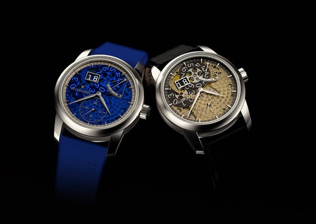 die beiden versionen der Zeitwinkel 173° Bleu und Fumé