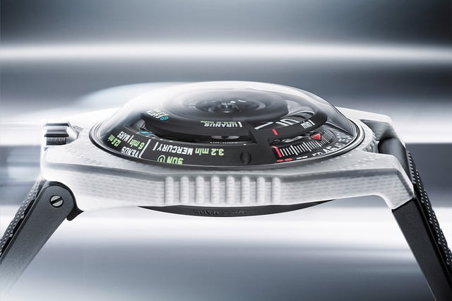 Urwerk, ausgefallene Uhrenkreation mit ungewöhnlicher Anzeige