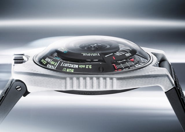 Urwerk, ausgefallene Uhrenkreation mit ungewöhnlicher Anzeige