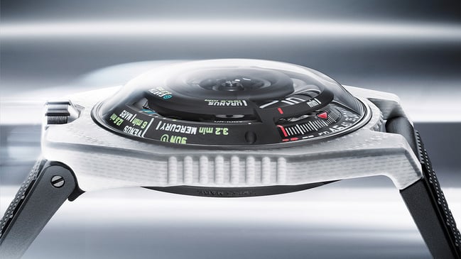 Urwerk, ausgefallene Uhrenkreation mit ungewöhnlicher Anzeige
