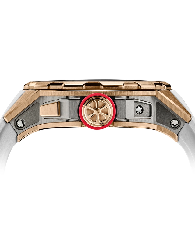 Richard Mille – RM 63-02 Automatic Worldtimer, Automatikuhr aus Gold mit skelettiertem Zifferblatt und Kautschukband