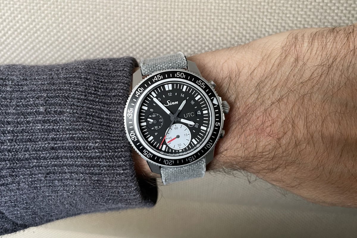 Sinn: 613 St UTC mit Canvasband Wristshot
