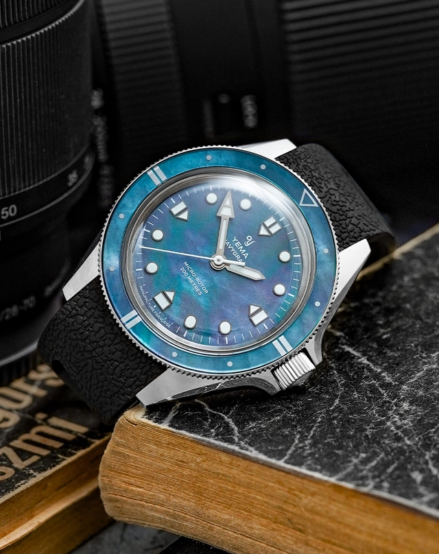 Yema Navygraf Pearl CMM.20, Taucheruhr mit Automatikkaliber und Mikrorotor