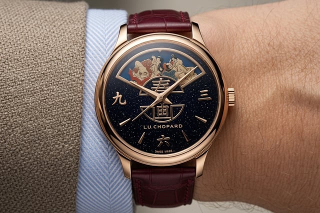 Chopard L.U.C Essence of Shunga: Wristshot, Uhr am Handgelenk
