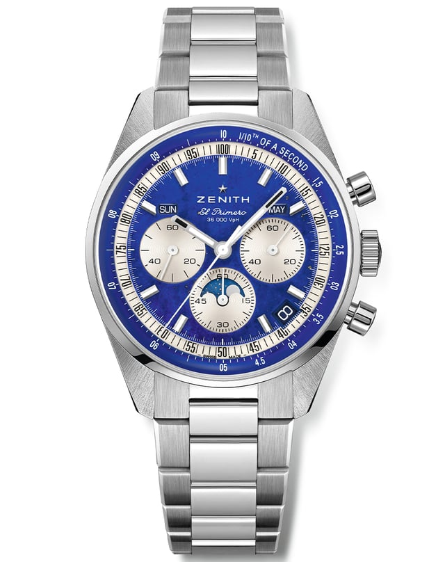 Zenith – Chronomaster Original Triple Calendar Lapislazuli, Automatik-Chronograph am Edelstahlband