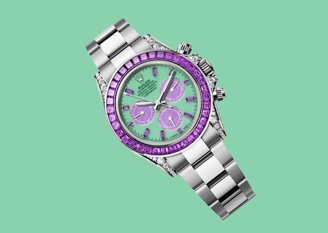 Rolex – Four Seasons, Daytona aus Edelmetall mit Edelsteinbesatz