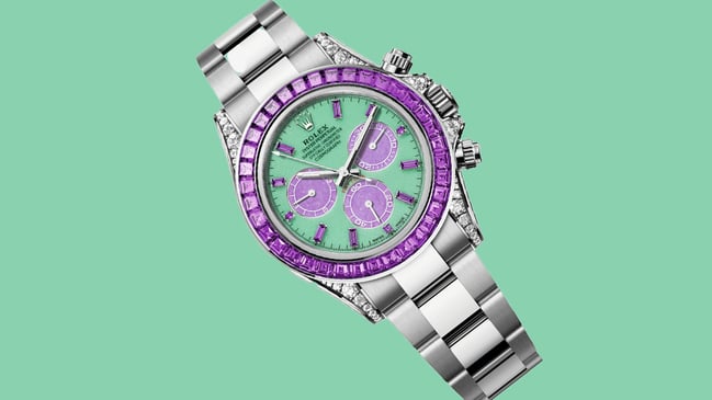 Rolex – Four Seasons, Daytona aus Edelmetall mit Edelsteinbesatz