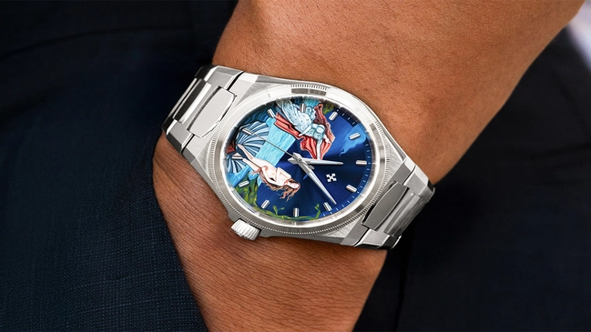 Venezianico, Edelstahluhr mit kunstvollem Zifferblatt