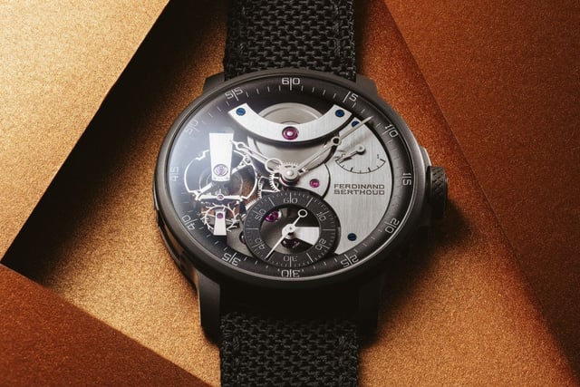 Nahuafnahme, detail der Ferdinand Berthoud Chronomètre FB 3SPC.4-1, Zifferblatt